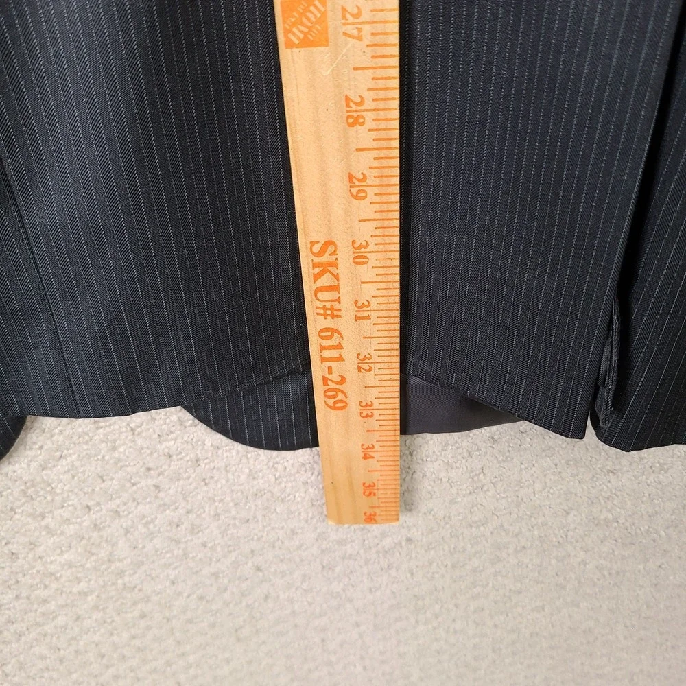 American Living Jacket Mens 44L Black Striped Blazer‎ Wool Blend 2 Btn Suit Coat